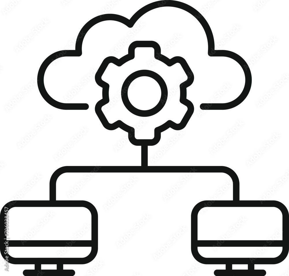 Poster server local network icon outline vector. internet provider. sim card lock