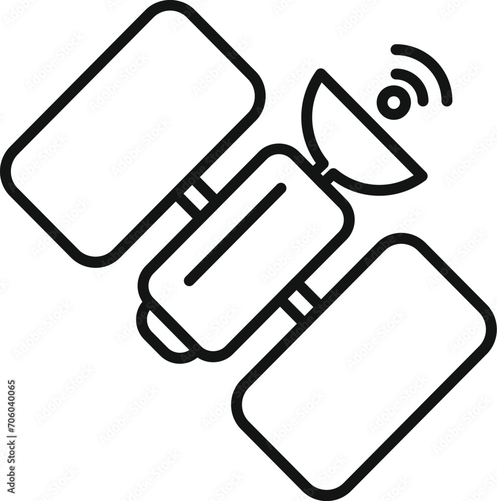 Poster satellite data internet icon outline vector. online fast connection. dark router storage