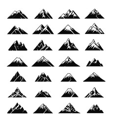 Collection Icon Sheet of Mountain Illustration