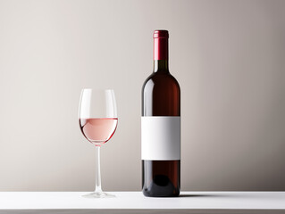 photo blank label, wine bottle beverage packaging and branding