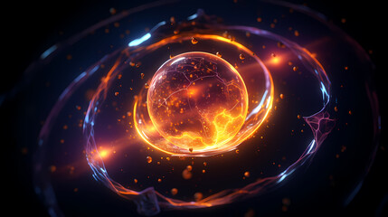 Obraz premium 3D computer digital technology network abstract concept background