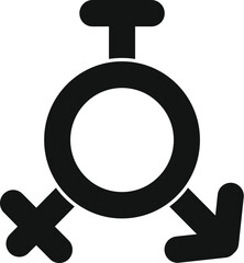 Male body poster icon simple vector. Dna portrait. Gender identity