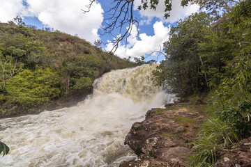 Cachoeira na cidade de Costa Rica, Estado do Mato Grosso do Sul, Brasil