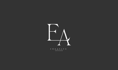 Alphabet letters Initials Monogram logo EA AE E A