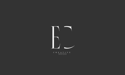 Alphabet letters Initials Monogram logo EC CE E C