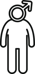 Man gender identity icon outline vector. Couple agender. Man support male