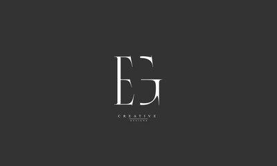 Alphabet letters Initials Monogram logo EG GE E G