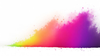 abstract colorful background with rainbow, colorful rainbow holi paint color powder explosion with   colors isolated white wide panorama, Website, application,  template. Computer, laptop wallpaper