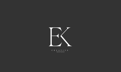 Alphabet letters Initials Monogram logo EK KE E K 