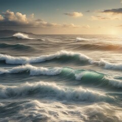 Obraz premium Tranquil Ripples: Capturing the Beauty of Expansive Endless Waves