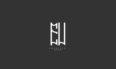 Alphabet letters Initials Monogram logo EU UE E U