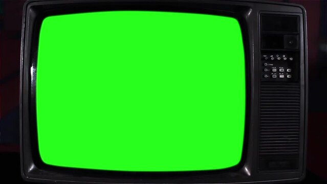 Old Television Turning On Chroma Key Green Screen with Static Noise. You can replace green screen with the footage or picture you want with “Keying” effect in After Effects.