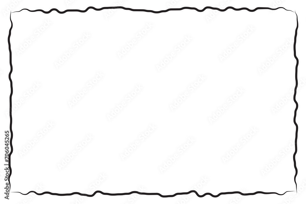 Poster simple of frame. design vector rectangle with roughen black on white background. design print for il