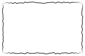 Simple of frame. Design vector rectangle with roughen black on white background. Design print for illustration, greeting cards, wedding invitations, menu, royal certificates, background. Set 40