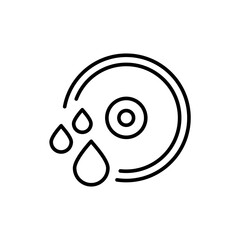 Waterproof camera outline icons, minimalist vector illustration ,simple transparent graphic element .Isolated on white background