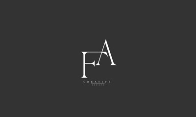 Fototapeta na wymiar Alphabet letters Initials Monogram logo FA AF F A