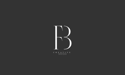 Alphabet letters Initials Monogram logo FB BF F B - obrazy, fototapety, plakaty