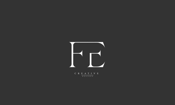 Alphabet letters Initials Monogram logo FE EF F E