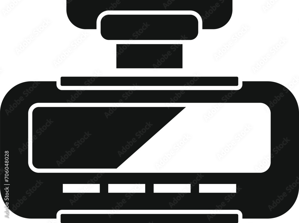 Poster vehicle control taximeter icon simple vector. app map car. dial public control