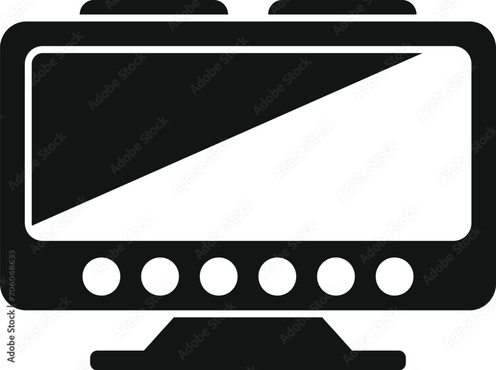 Poster public service device icon simple vector. cab app. delivery driver