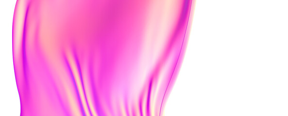 Smooth elegant purple cloth on transparent background