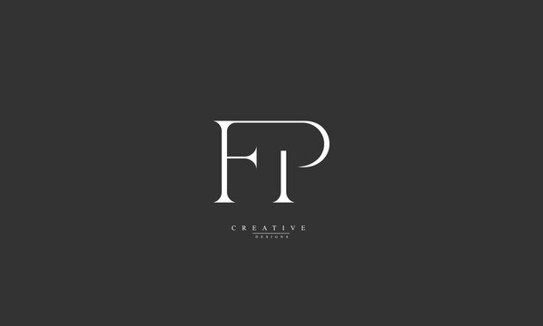 Alphabet letters Initials Monogram logo FP PF F P