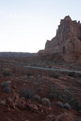 red rock formations in the desert 