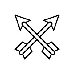 Arrow outline icons, minimalist vector illustration ,simple transparent graphic element .Isolated on white background