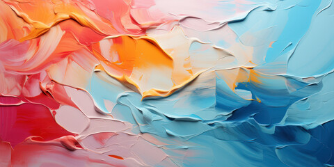 Bright acrylic strokes mimicking candy swirls - 706049477