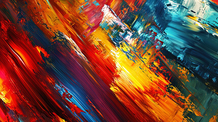 Abstraction using strokes and colors, creating a sense of artistic spontaneity and freedom