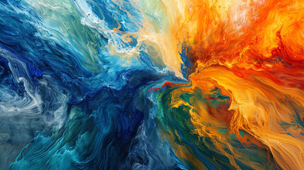 Energetic vortex of color, creating a feeling of fun and joy on the canvas of creativity