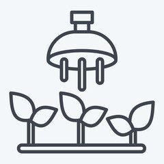 Icon Watering. related to Agriculture symbol. line style. simple design editable. simple illustration