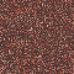 Seamless background pattern. Rounded squares in multiple colors. Rust, Copper, Taupe, Olive, Grayish Brown. Magnificent vector illustration.