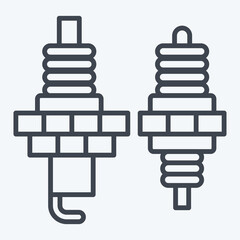 Icon Spark Plug. related to Racing symbol. line style. simple design editable. simple illustration
