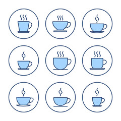 Fototapeta premium coffee cup icon vector. cup a coffee sign and symbol