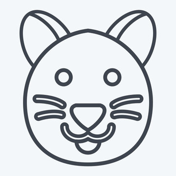 recommend clip art: Icon Cat. related to Animal symbol. line style. simple design editable. simple illustration