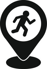 Runner app location icon simple vector. Smart watch. Sport health gym
