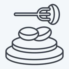 Icon Provolone. related to Argentina symbol. line style. simple design editable. simple illustration