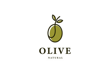 Olive logo vector design template flat vector