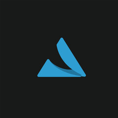 abstract triangle logo template design