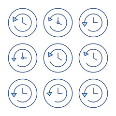 History icon vector. recent event history sign and symbol