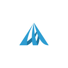 abstract triangle logo template design