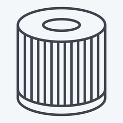 Icon Filter. related to Spare Parts symbol. line style. simple design editable. simple illustration