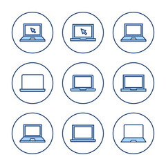 Laptop icon vector. computer sign and symbol