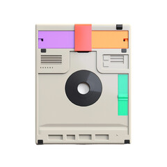 Fototapeta premium Floppy disc isolated on transparent background