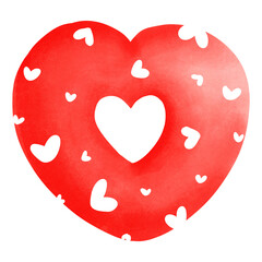 3d red heart letter O