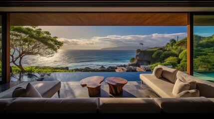 Obraz premium Amazing View From Luxury Villa To The Ocean