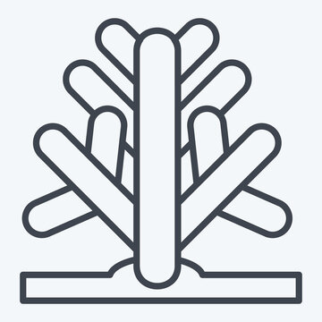 Icon Cactus. related to Saudi Arabia symbol. line style. simple design editable. simple illustration
