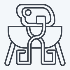 Icon Tongs. related to Camping symbol. line style. simple design editable. simple illustration