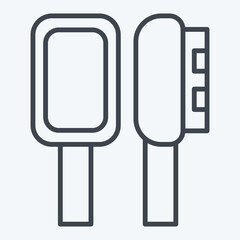 Icon Hair Brush. related to Bathroom symbol. line style. simple design editable. simple illustration